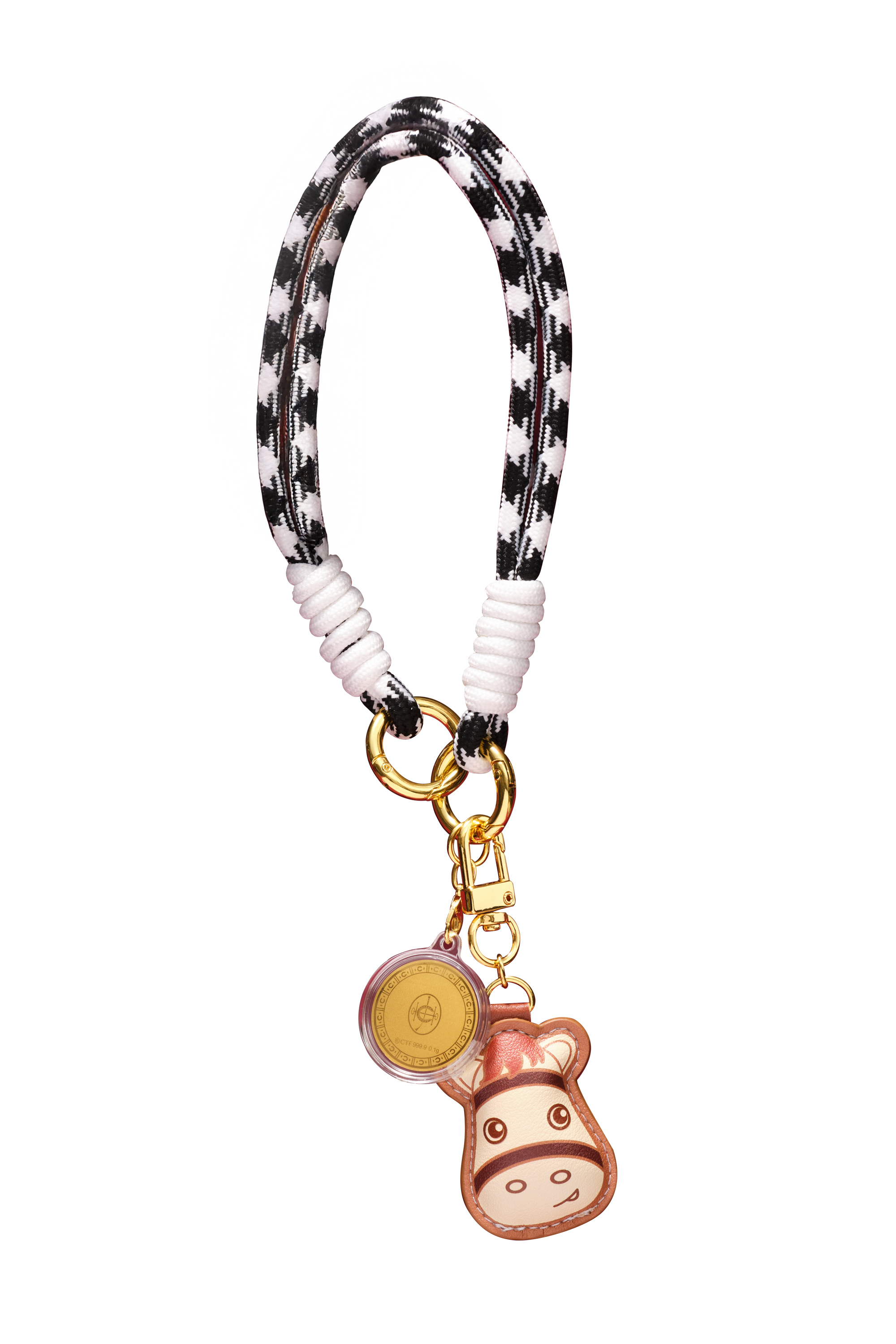 Gold Medal with Pony Phone Strap (approx 0.1g)