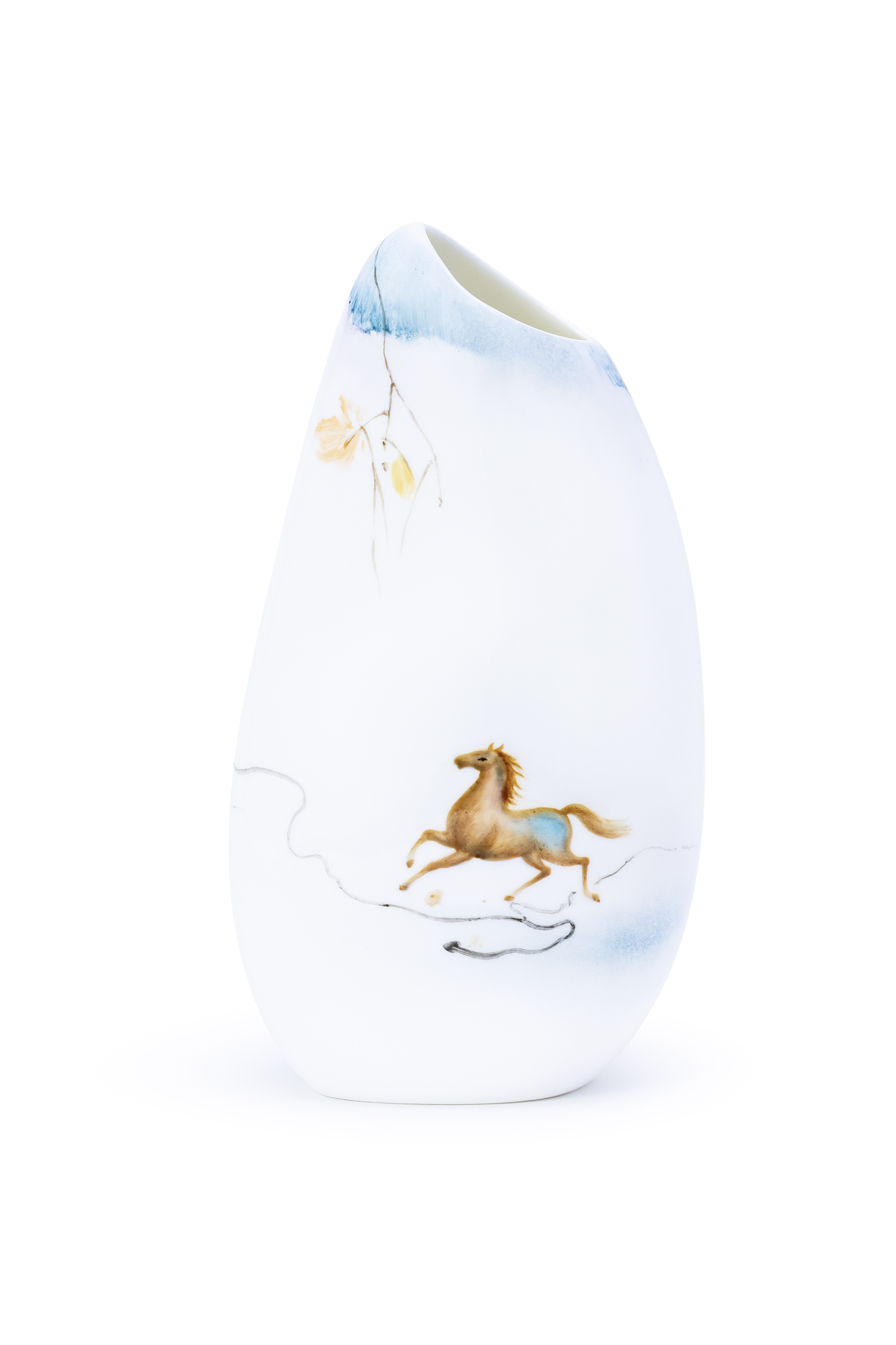Horse Pebble Vase