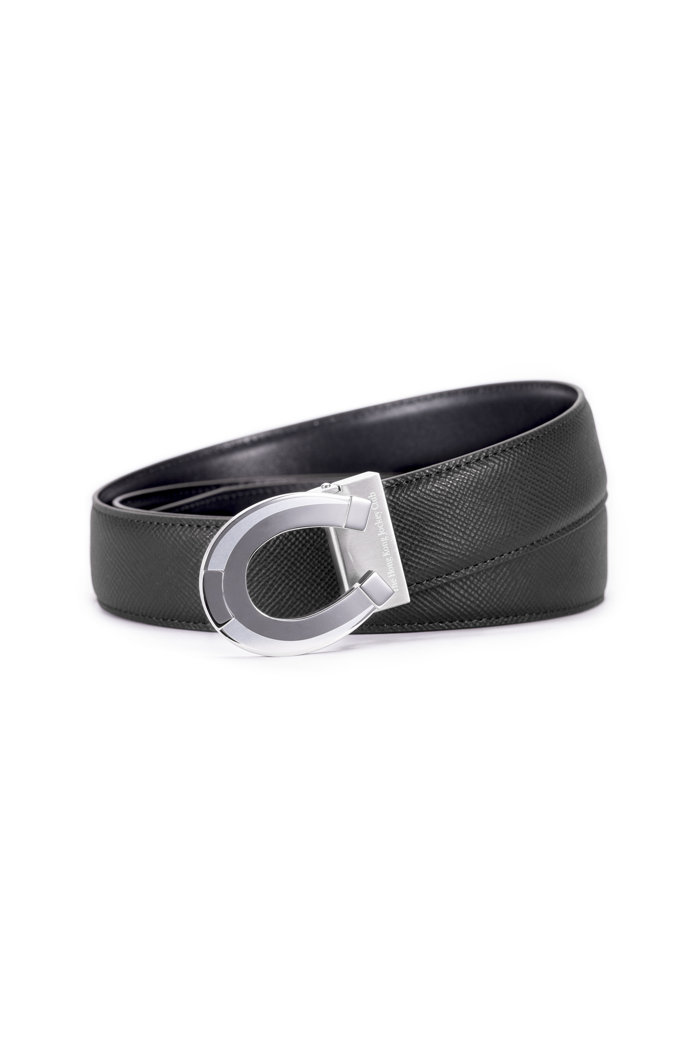 Men's Horseshoes Metal Buckle Leather Belt