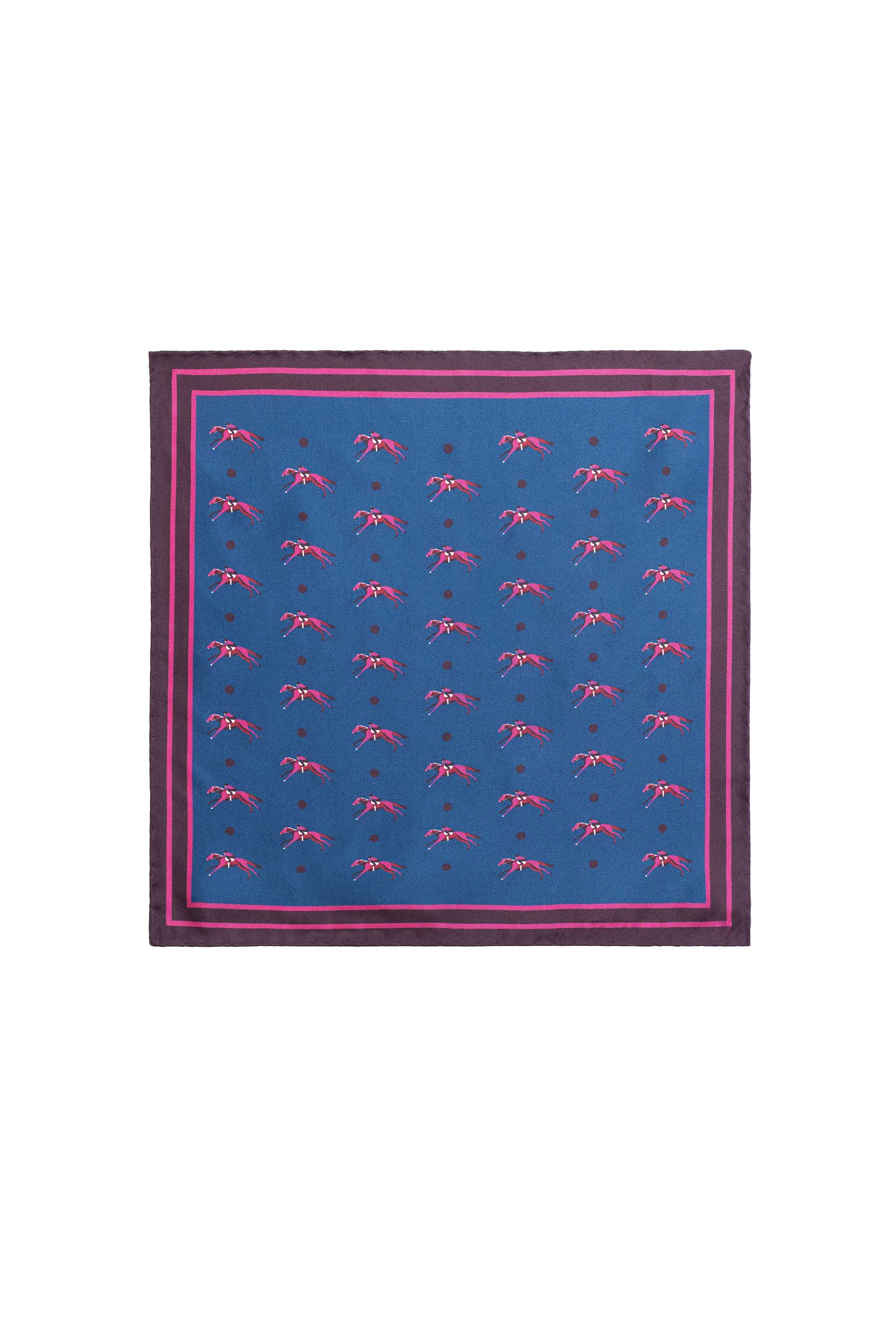 Silk Pocket Square - Riding Horse