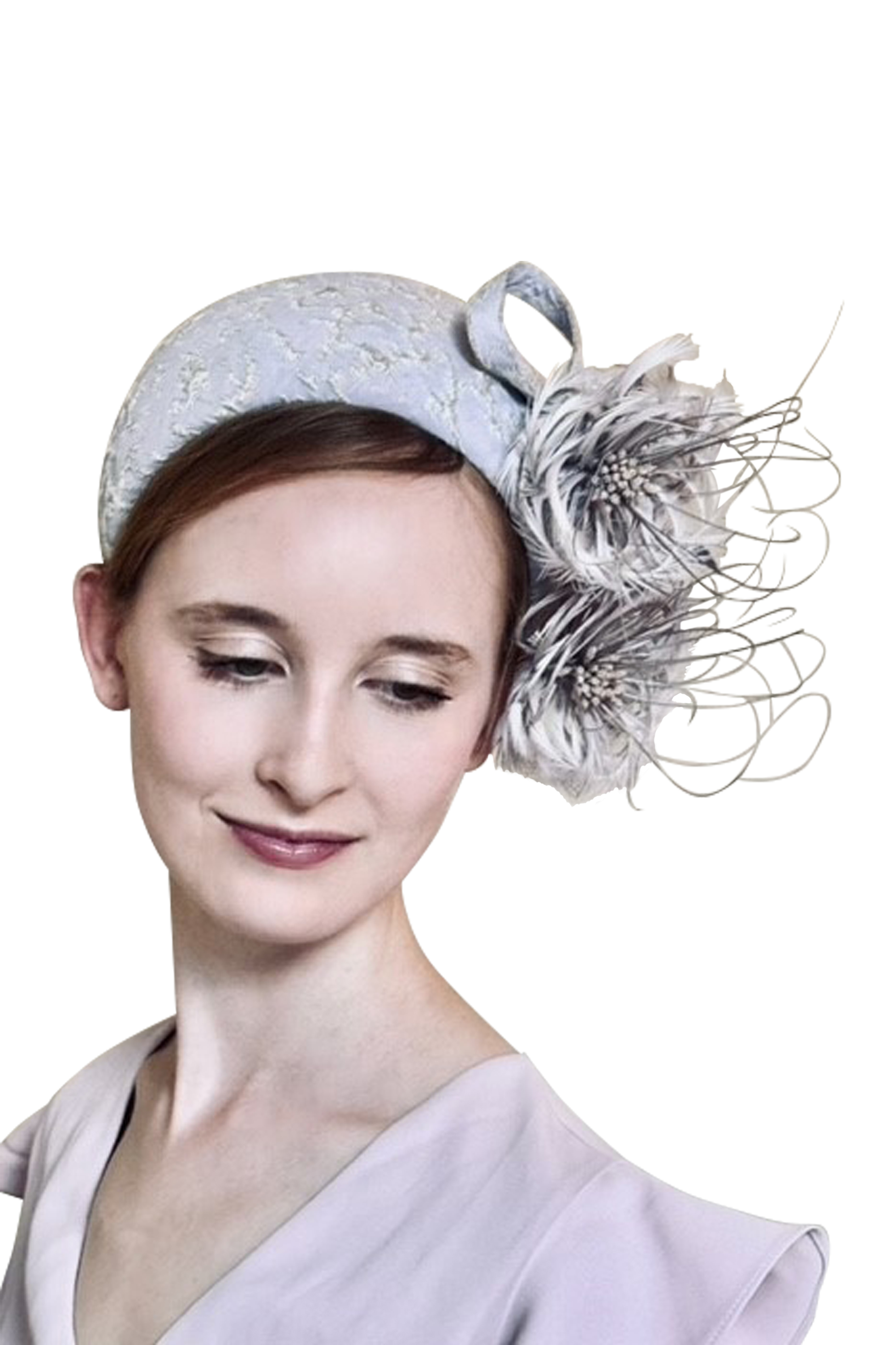 Powder Lavender and Silver Headpiece